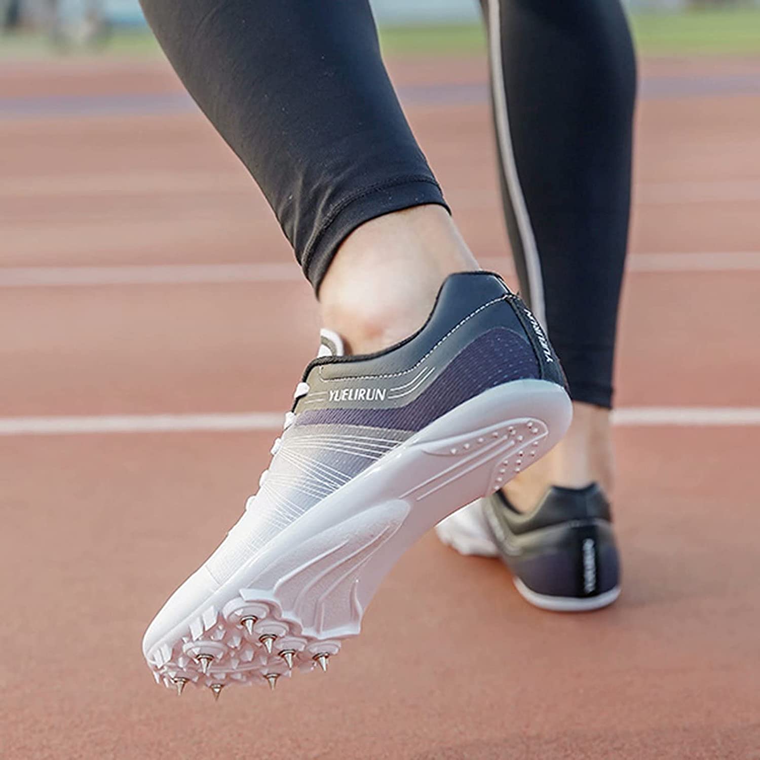 Chaussures à pointes de piste avec 8 pointes Chaussures d'athlétisme pour  hommes et femmes Les chaussures à pointes de sprint vous aident à sprinter